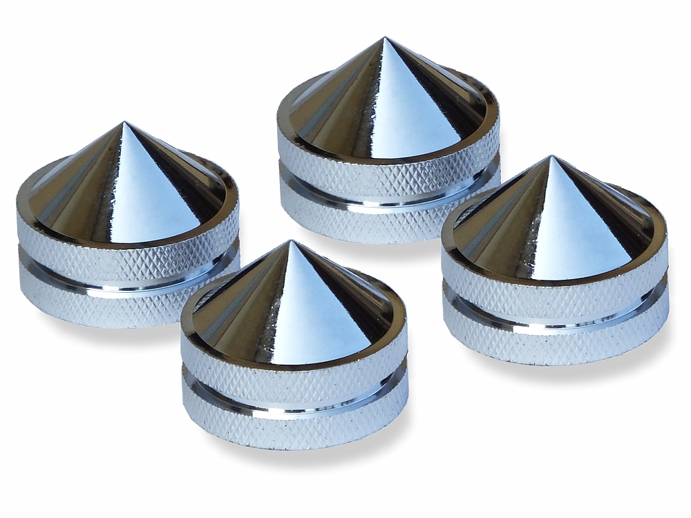4 pz piedino PrecisionGeek M8 alluminio anodizzato nero Spike/Cono absorber per altoparlanti vite 